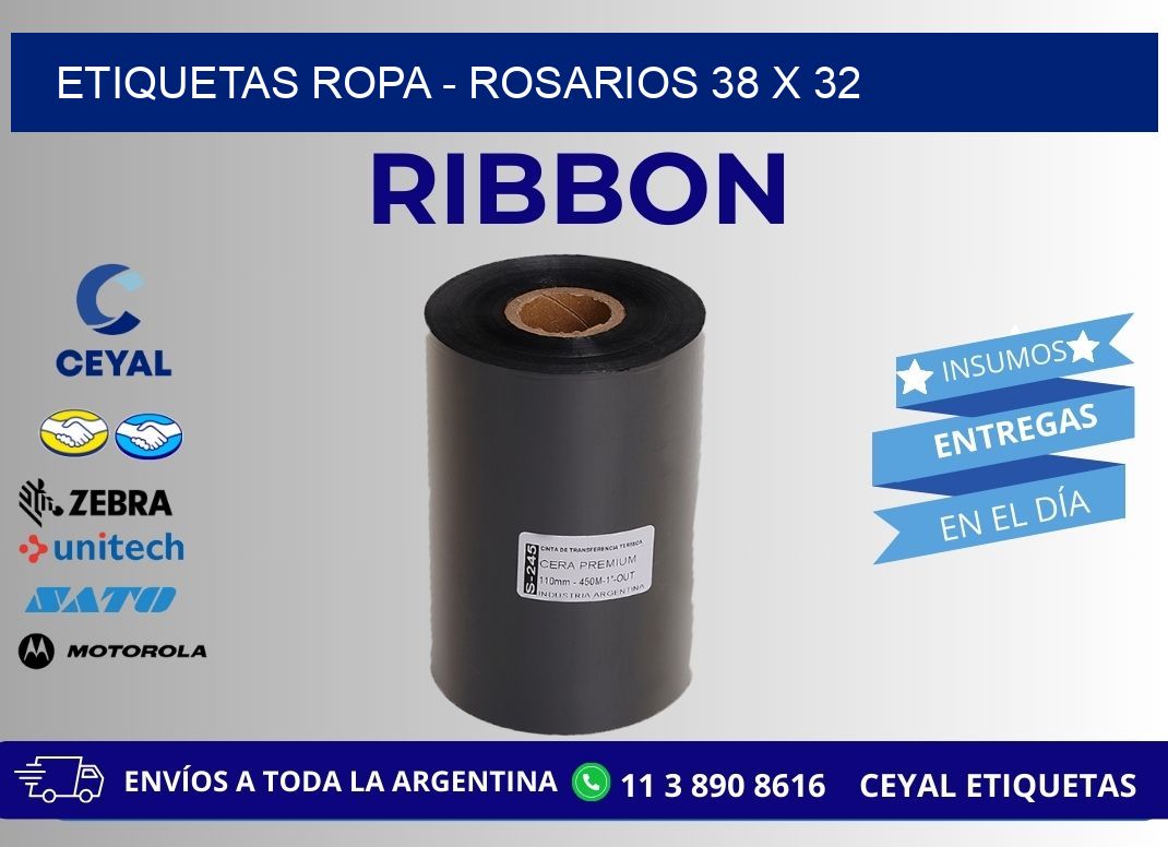 ETIQUETAS ROPA - ROSARIOS 38 x 32