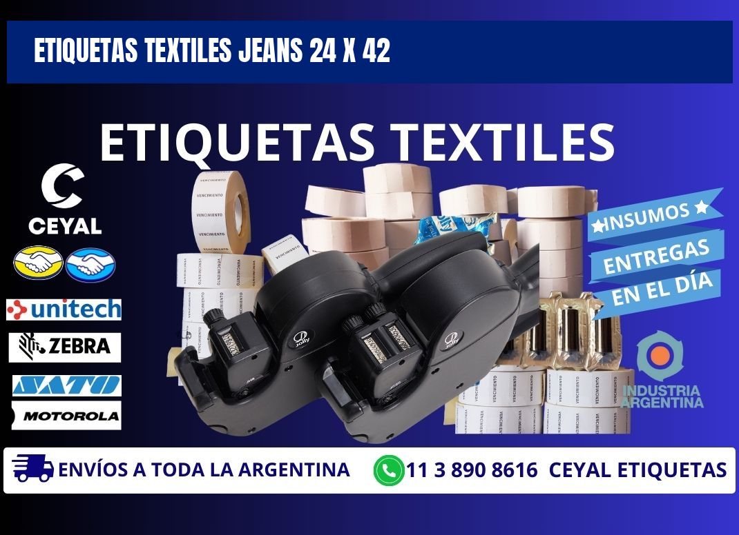 ETIQUETAS TEXTILES JEANS 24 x 42