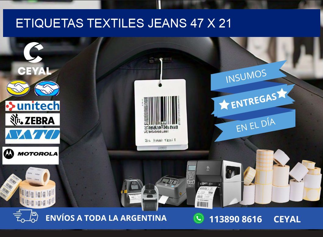 ETIQUETAS TEXTILES JEANS 47 x 21