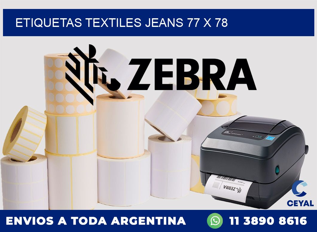 ETIQUETAS TEXTILES JEANS 77 x 78