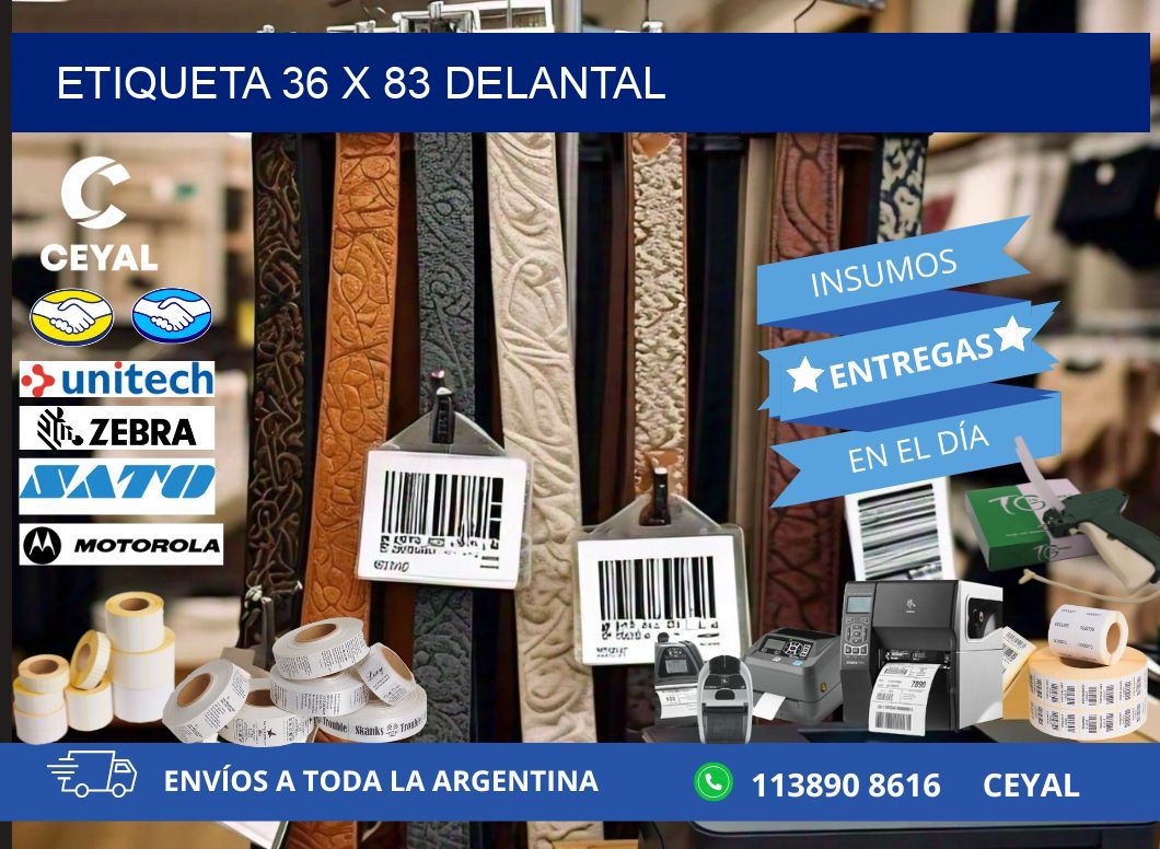 Etiqueta 36 x 83 delantal