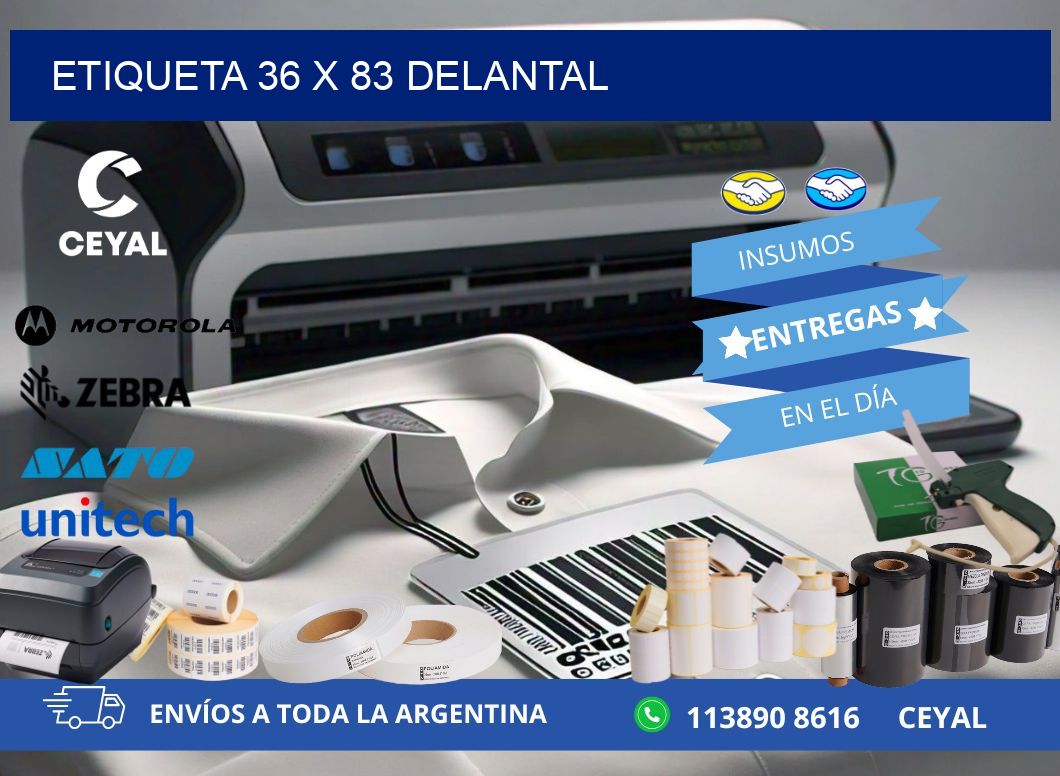 Etiqueta 36 x 83 delantal