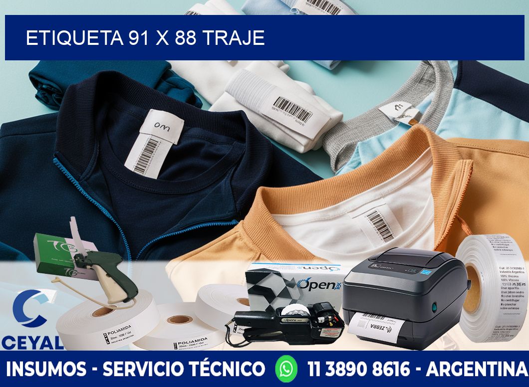 Etiqueta 91 x 88 traje