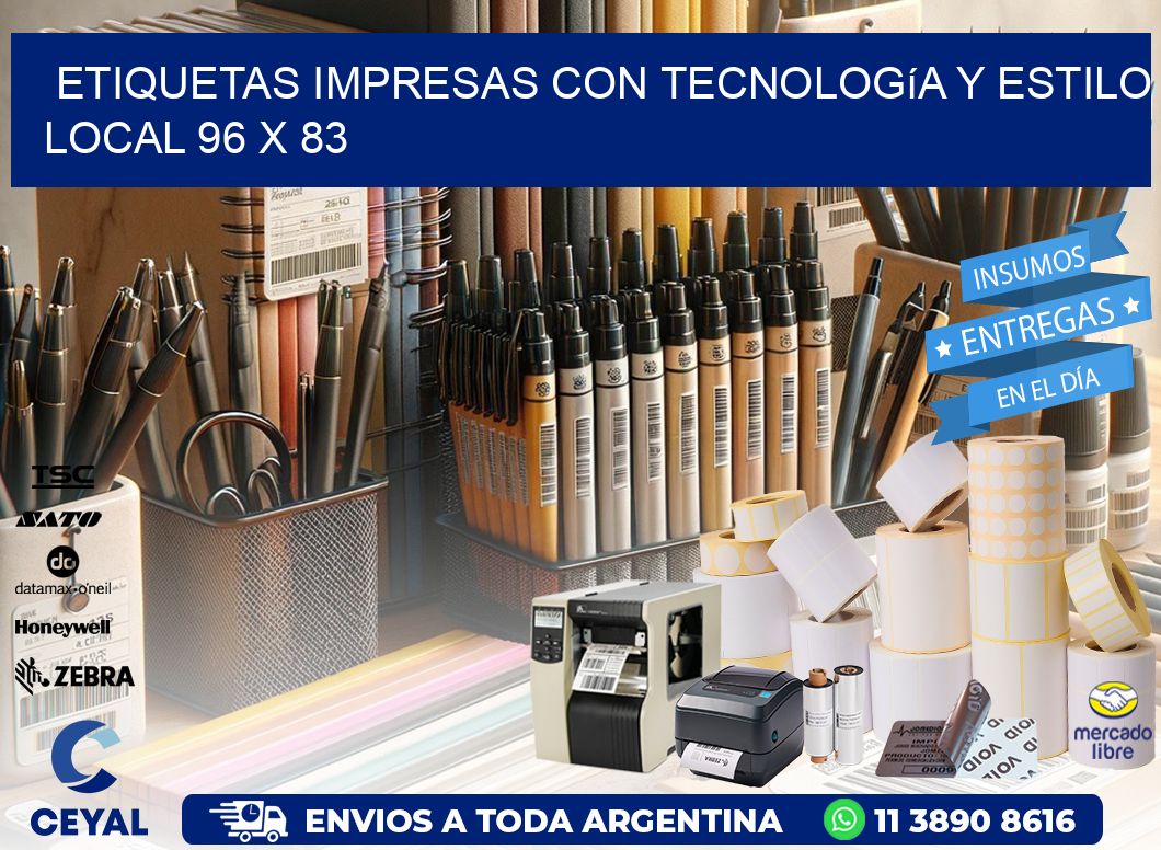 Etiquetas Impresas con Tecnología y Estilo Local 96 x 83