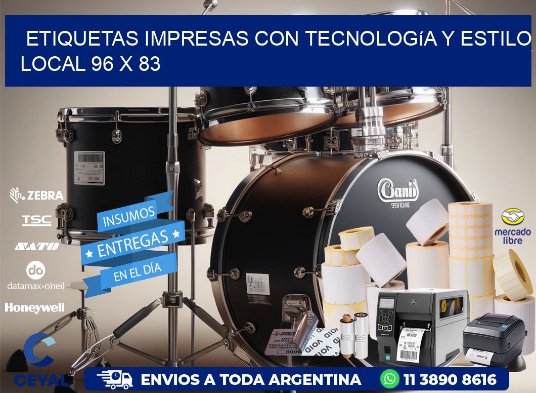 Etiquetas Impresas con Tecnología y Estilo Local 96 x 83