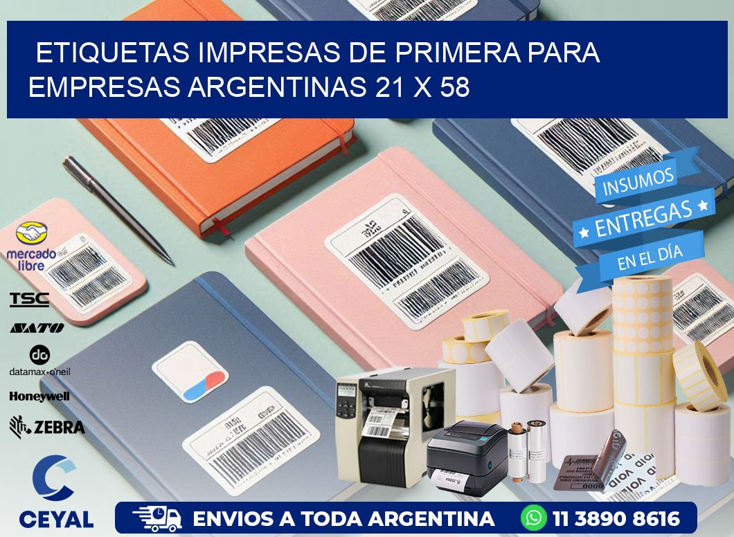 Etiquetas Impresas de Primera para Empresas Argentinas 21 x 58