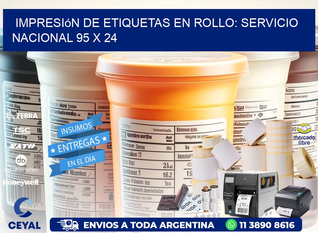 Impresión de Etiquetas en Rollo: Servicio Nacional 95 x 24