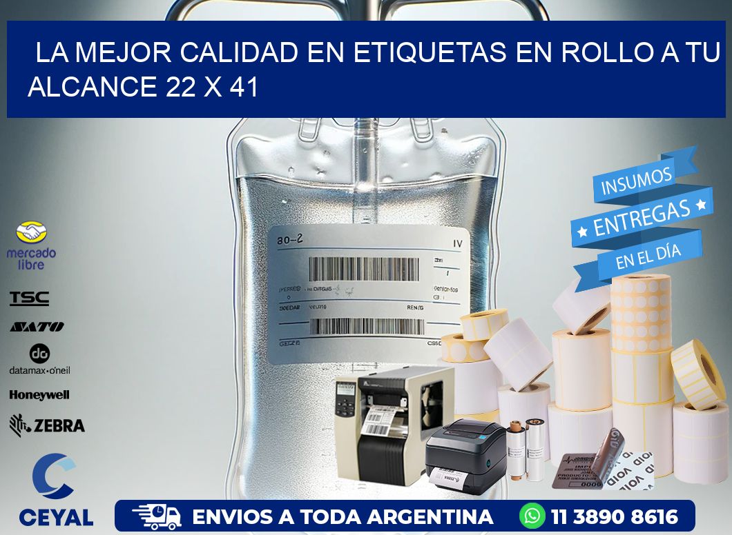 La Mejor Calidad en Etiquetas en Rollo a tu Alcance 22 x 41