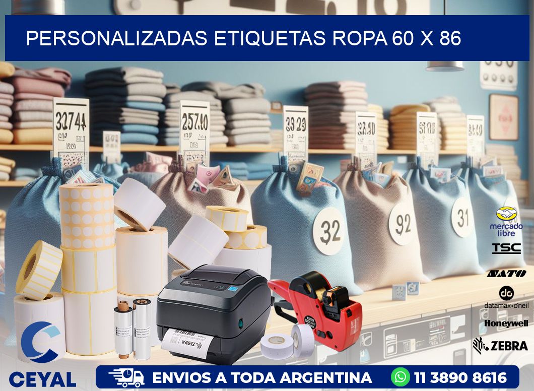 PERSONALIZADAS ETIQUETAS ROPA 60 x 86