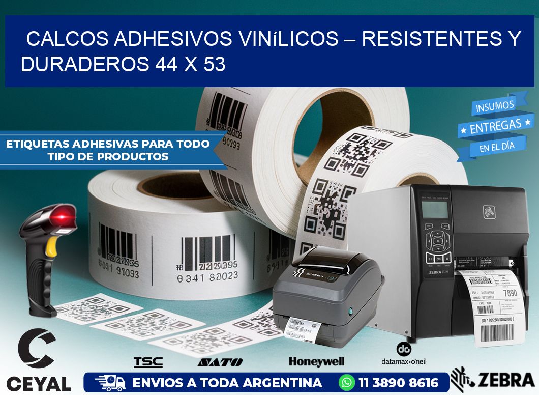 Calcos Adhesivos Vinílicos – Resistentes y Duraderos 44 x 53