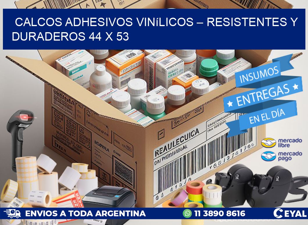 Calcos Adhesivos Vinílicos – Resistentes y Duraderos 44 x 53