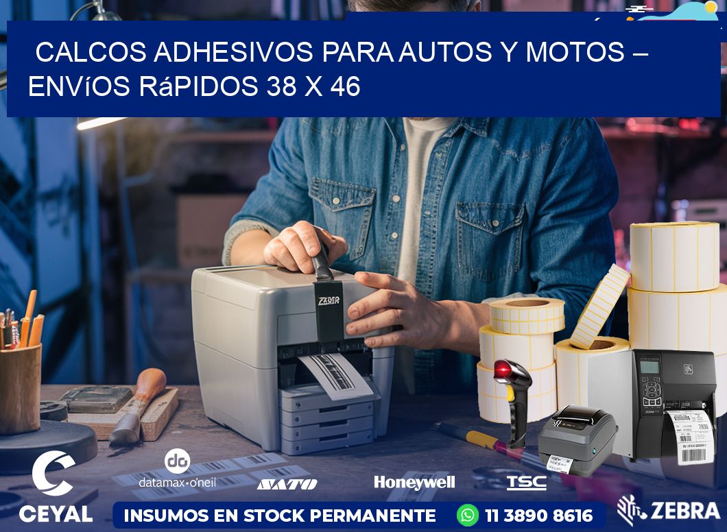 Calcos Adhesivos para Autos y Motos – Envíos Rápidos 38 x 46