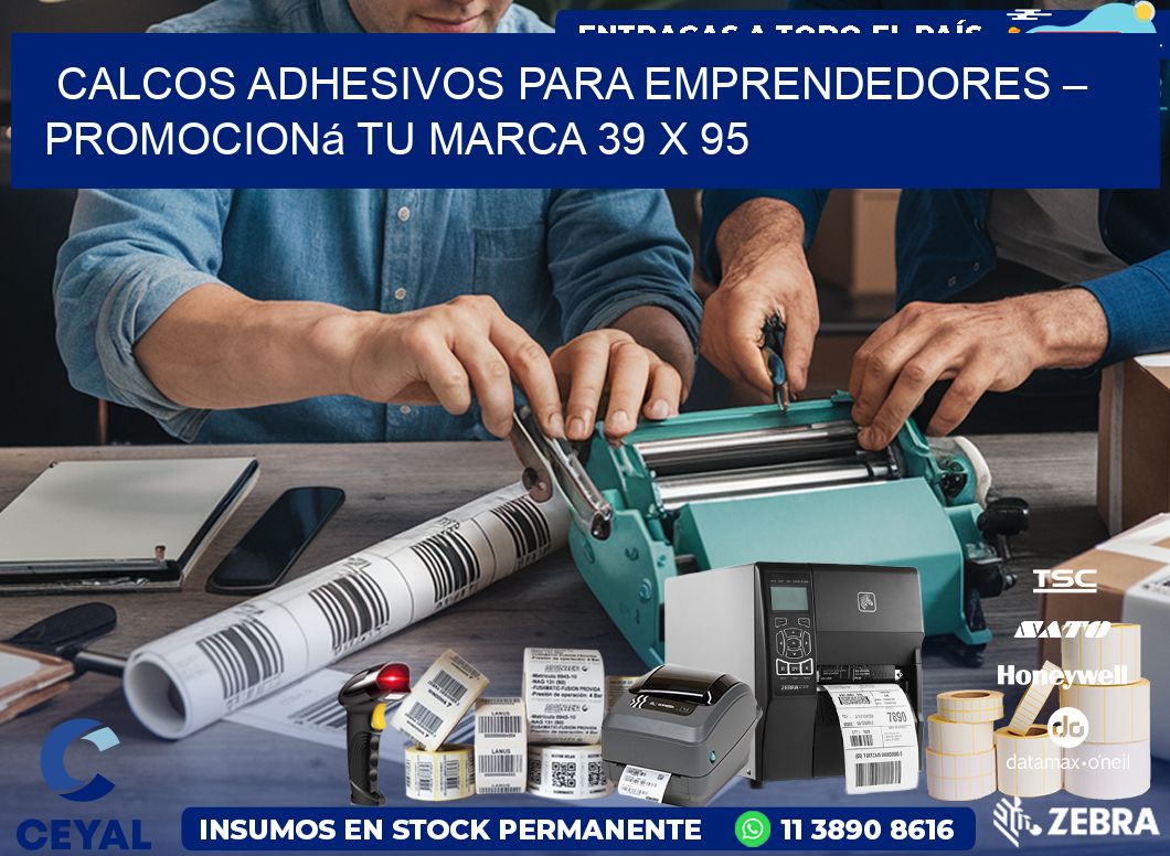 Calcos Adhesivos para Emprendedores – Promocioná Tu Marca 39 x 95