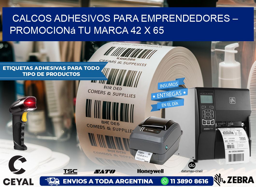 Calcos Adhesivos para Emprendedores – Promocioná Tu Marca 42 x 65