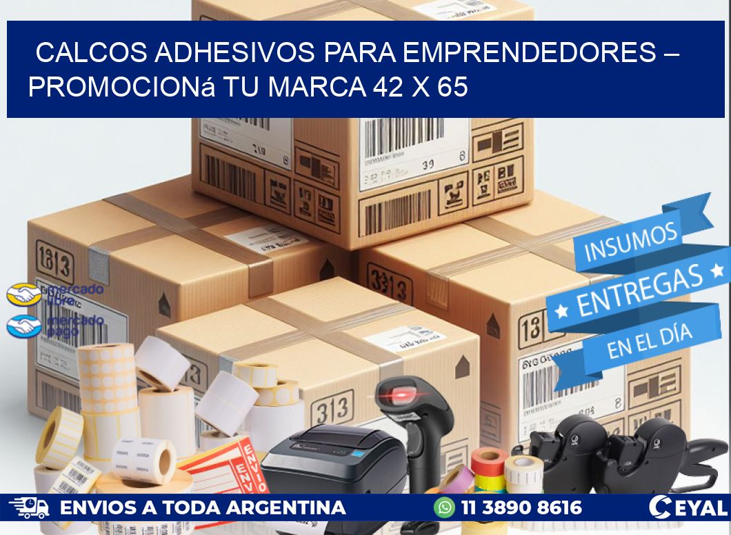 Calcos Adhesivos para Emprendedores – Promocioná Tu Marca 42 x 65