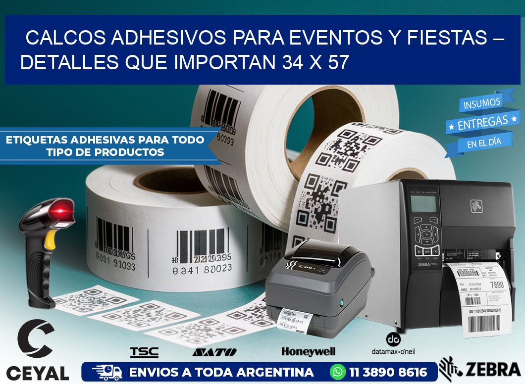 Calcos Adhesivos para Eventos y Fiestas – Detalles que Importan 34 x 57