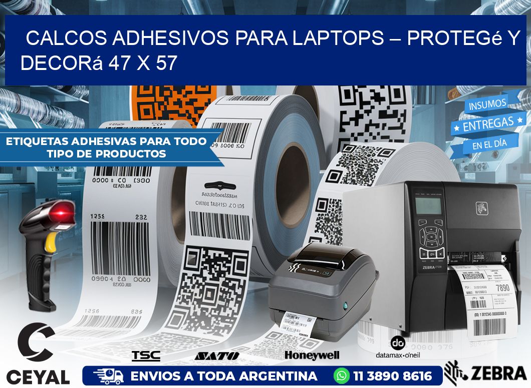 Calcos Adhesivos para Laptops – Protegé y Decorá 47 x 57