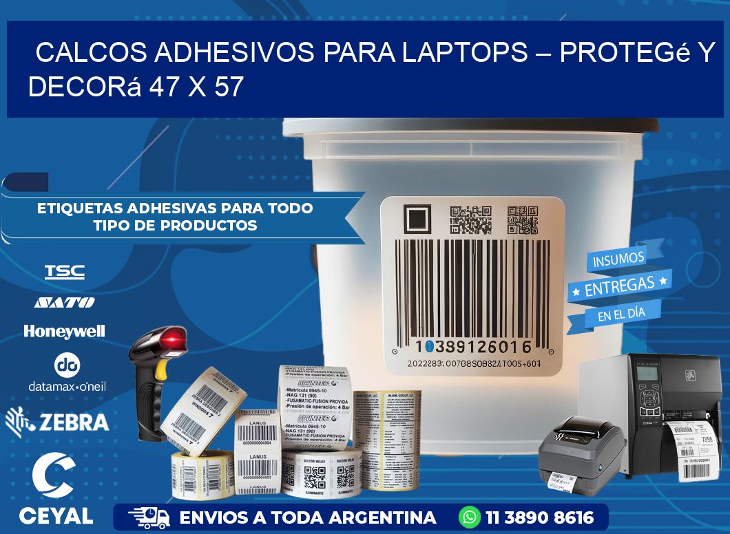 Calcos Adhesivos para Laptops – Protegé y Decorá 47 x 57