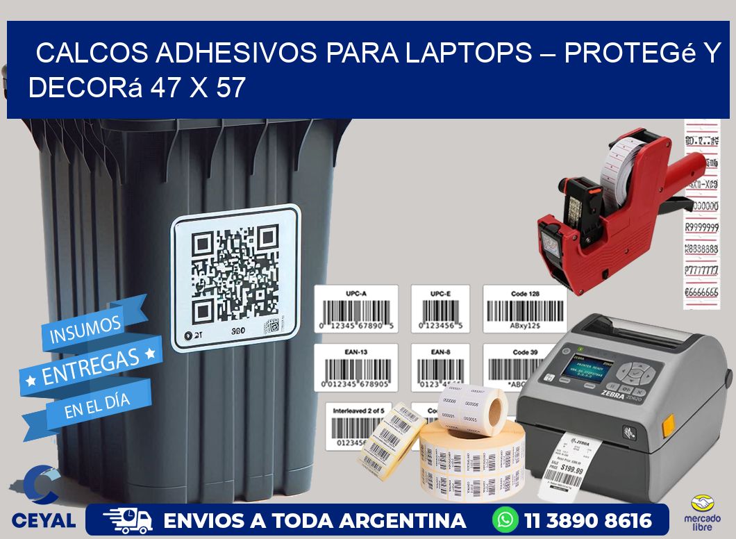 Calcos Adhesivos para Laptops – Protegé y Decorá 47 x 57