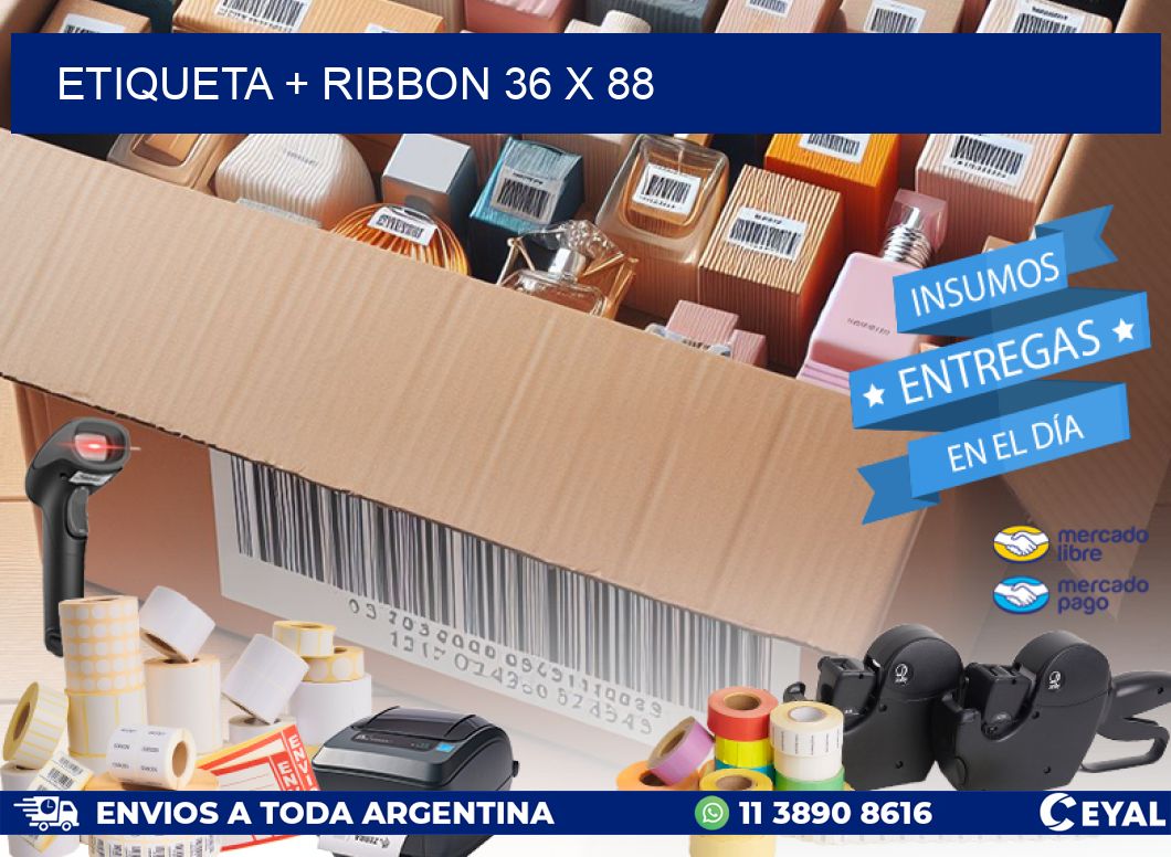 ETIQUETA + RIBBON 36 x 88