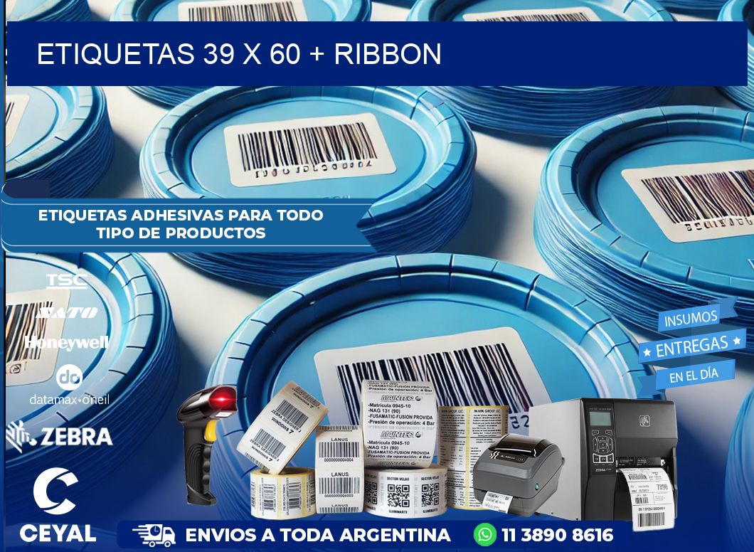 ETIQUETAS 39 x 60 + RIBBON