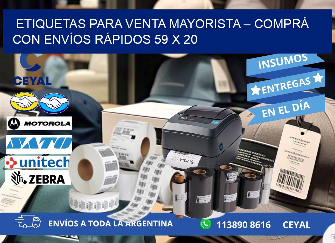 ETIQUETAS PARA VENTA MAYORISTA – COMPRÁ CON ENVÍOS RÁPIDOS 59 x 20