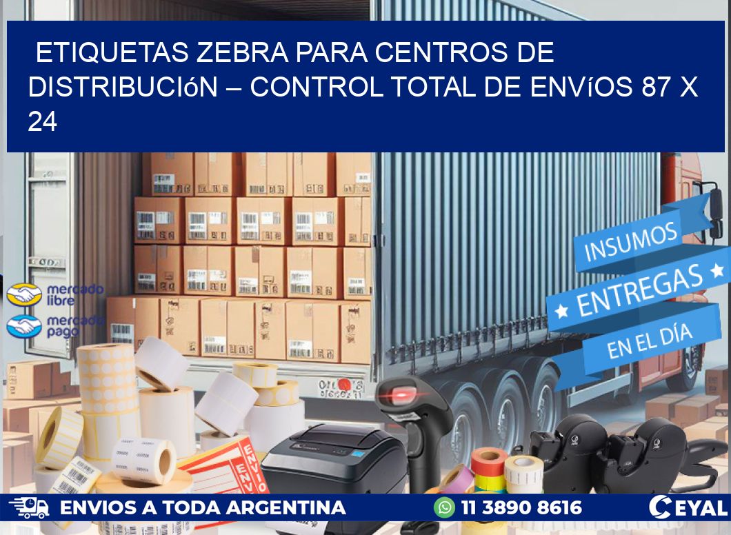 Etiquetas Zebra para Centros de Distribución – Control Total de Envíos 87 x 24