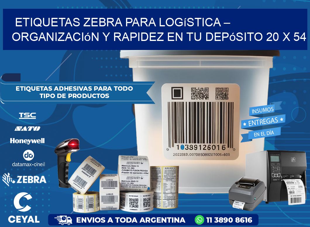 Etiquetas Zebra para Logística – Organización y Rapidez en tu Depósito 20 x 54