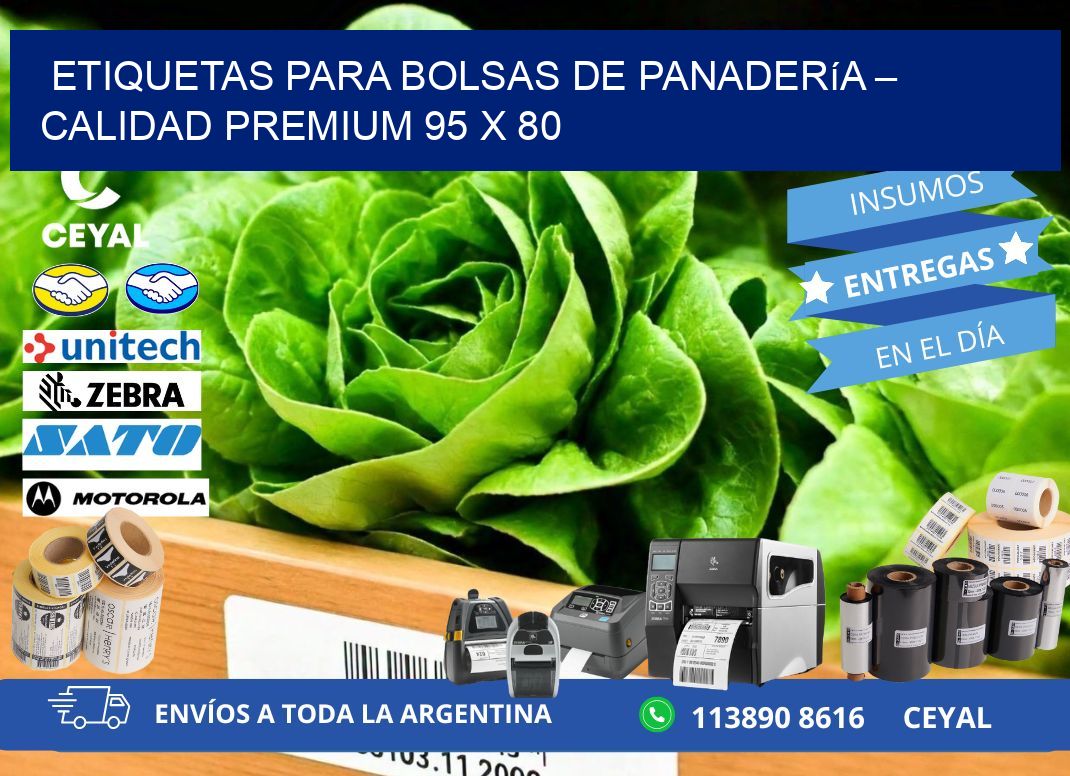 Etiquetas para bolsas de panadería – Calidad premium 95 x 80