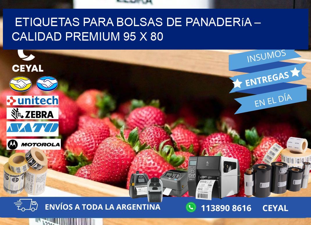 Etiquetas para bolsas de panadería – Calidad premium 95 x 80