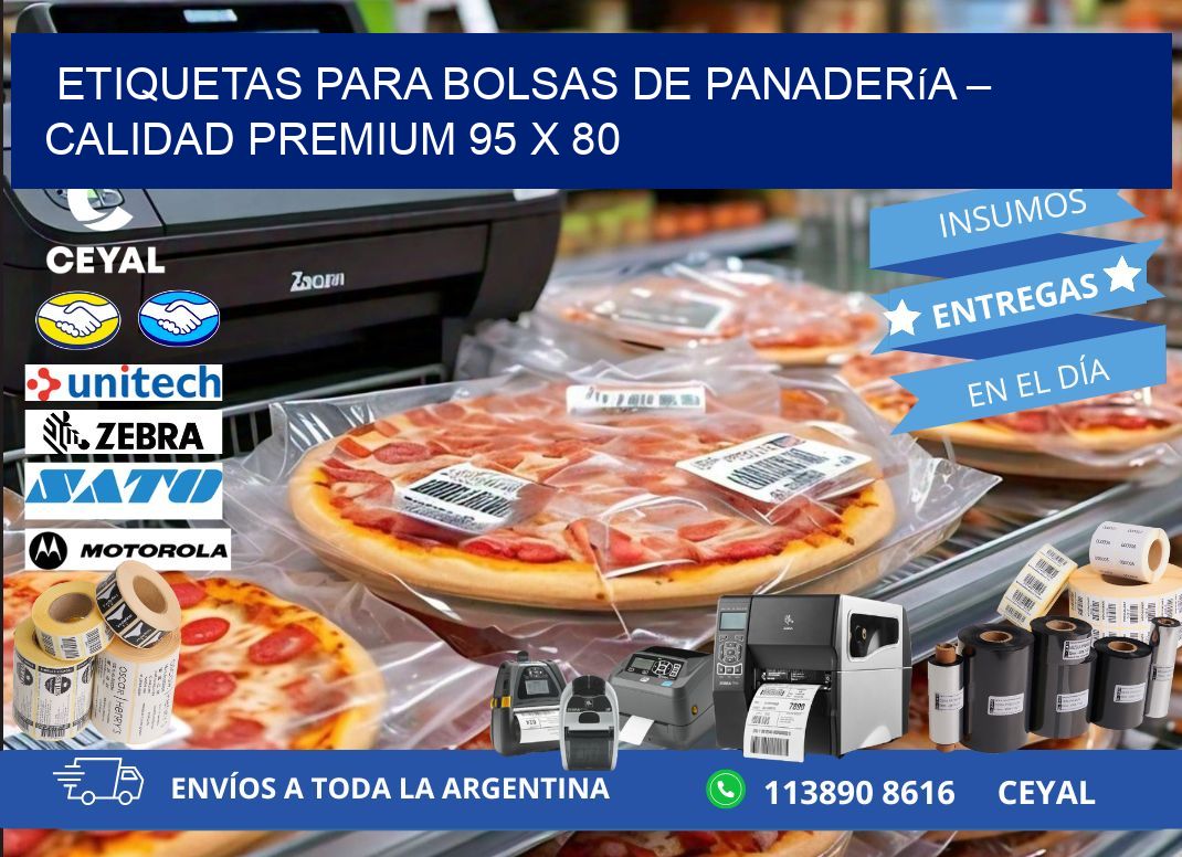 Etiquetas para bolsas de panadería – Calidad premium 95 x 80