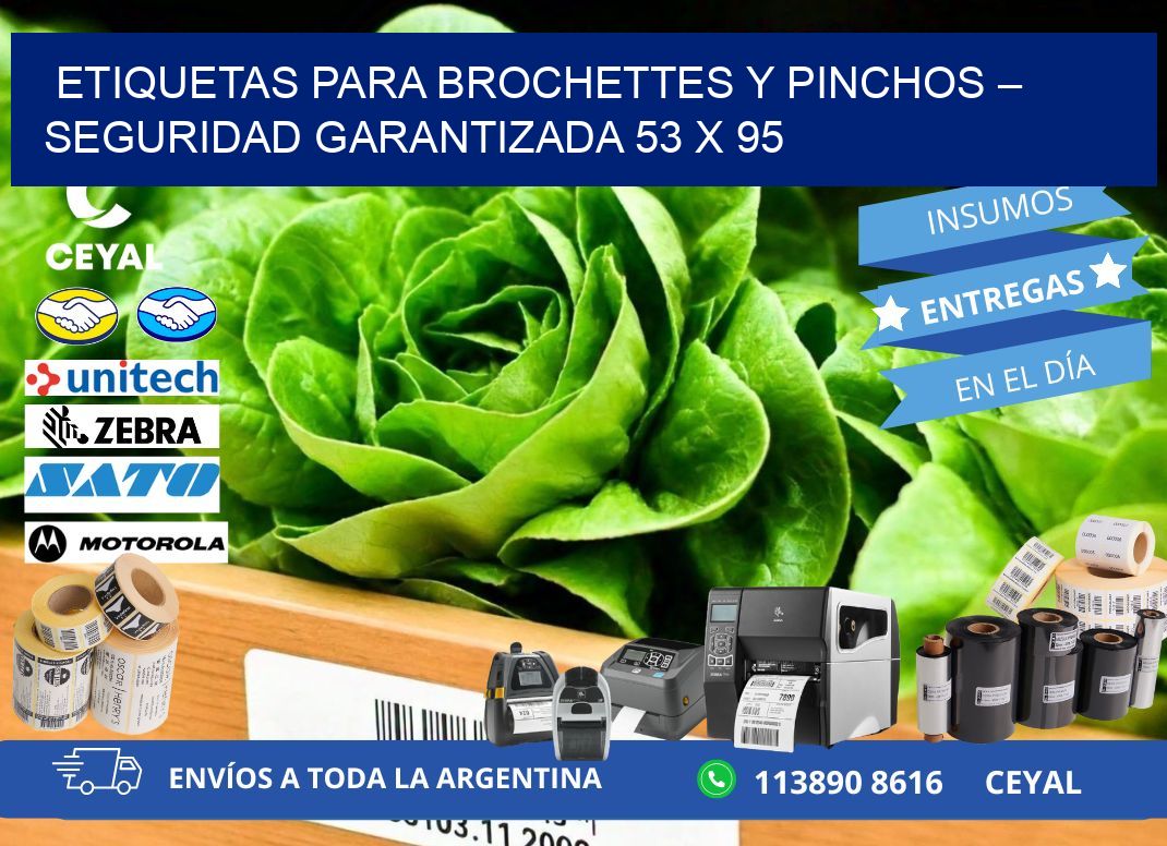 Etiquetas para brochettes y pinchos – Seguridad garantizada 53 x 95