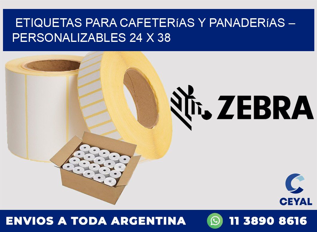 Etiquetas para cafeterías y panaderías – Personalizables 24 x 38