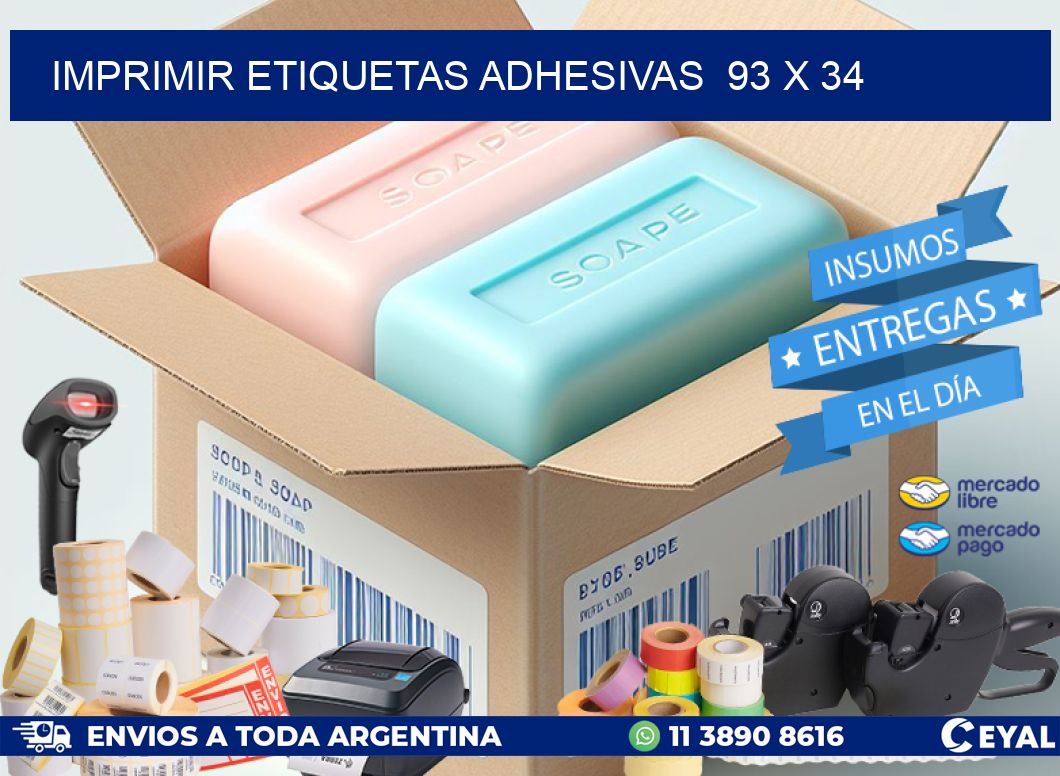 Imprimir Etiquetas adhesivas  93 x 34