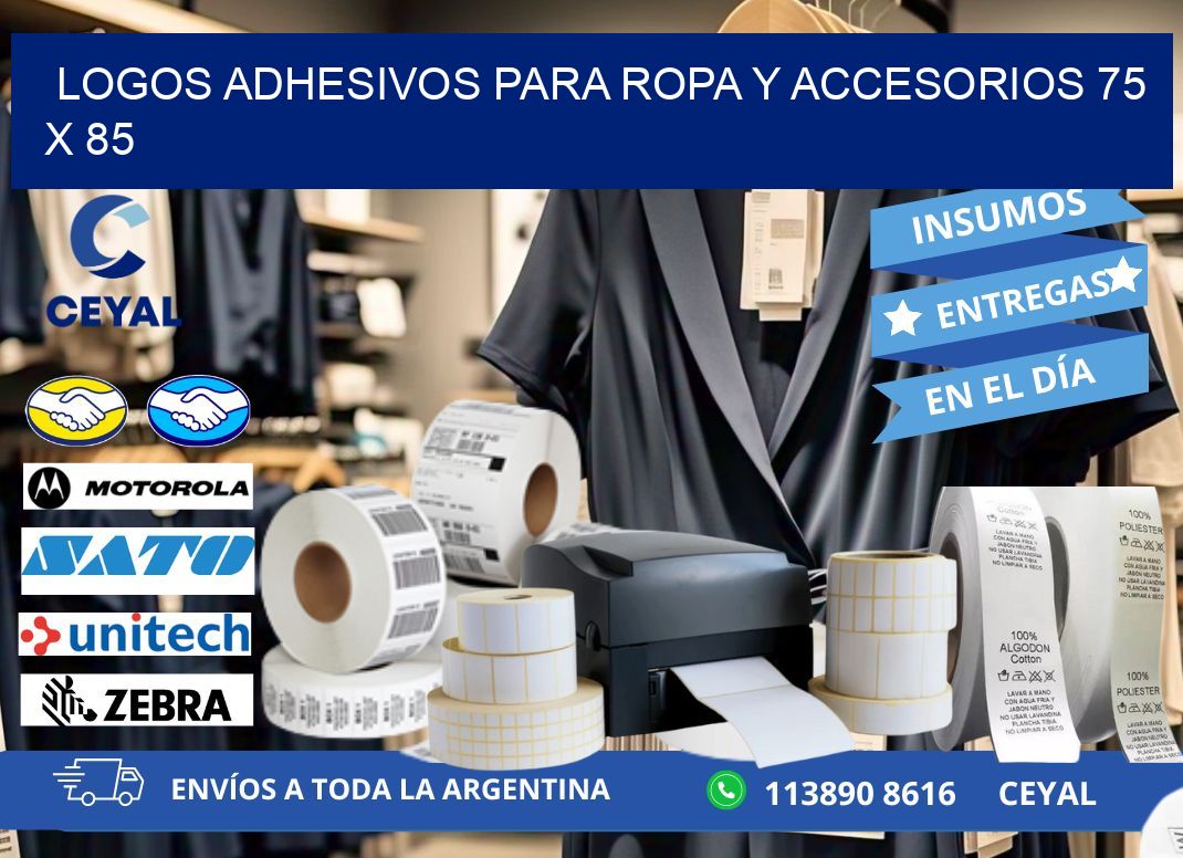 LOGOS ADHESIVOS PARA ROPA Y ACCESORIOS 75 x 85