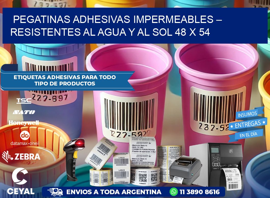 Pegatinas Adhesivas Impermeables – Resistentes al Agua y al Sol 48 x 54