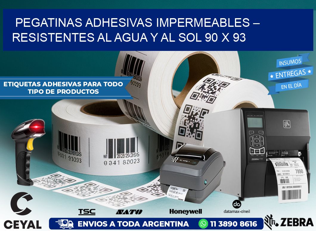 Pegatinas Adhesivas Impermeables – Resistentes al Agua y al Sol 90 x 93