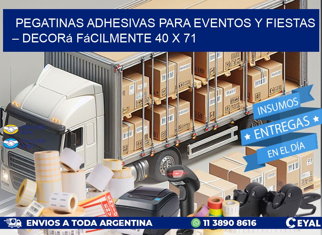 Pegatinas Adhesivas para Eventos y Fiestas – Decorá Fácilmente 40 x 71