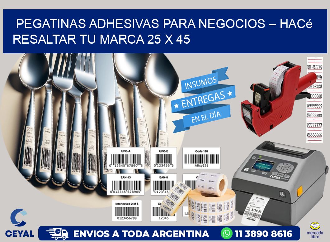 Pegatinas Adhesivas para Negocios – Hacé Resaltar Tu Marca 25 x 45