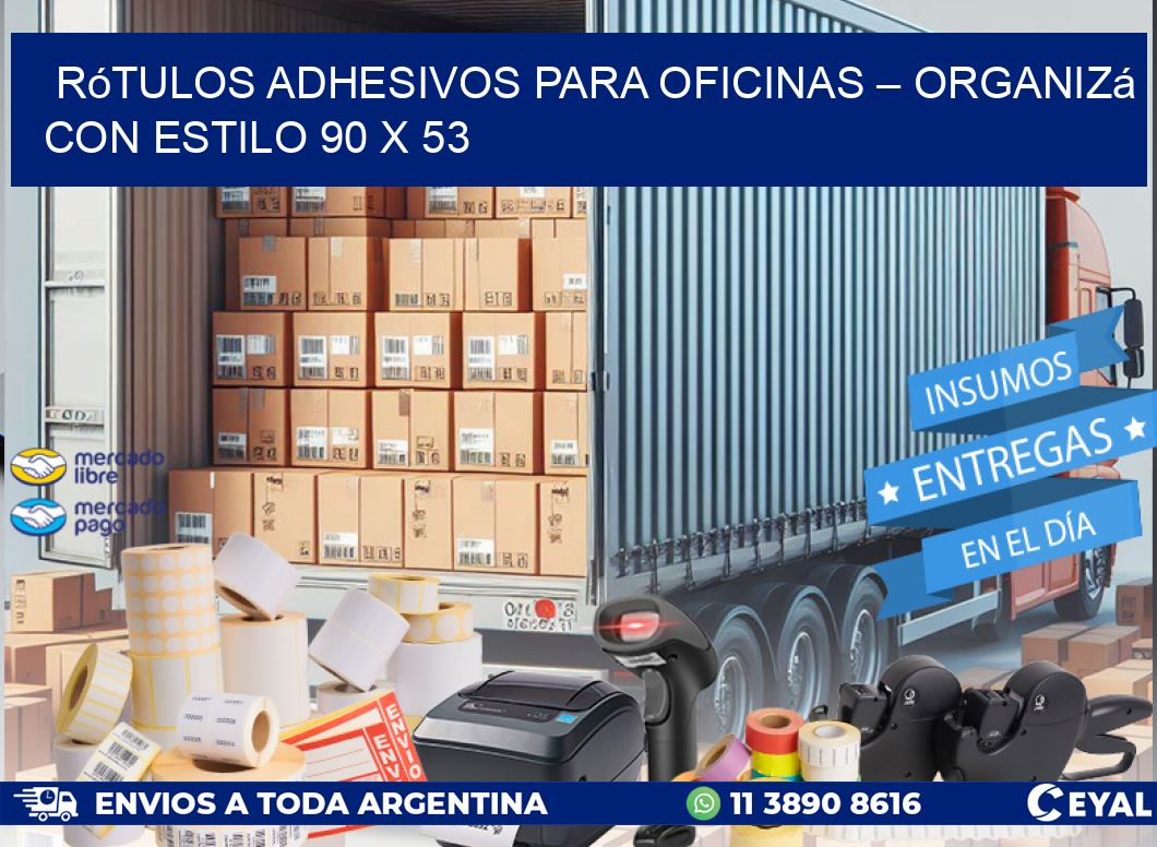 Rótulos Adhesivos para Oficinas – Organizá con Estilo 90 x 53