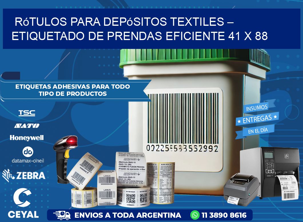 Rótulos para Depósitos Textiles – Etiquetado de Prendas Eficiente 41 x 88