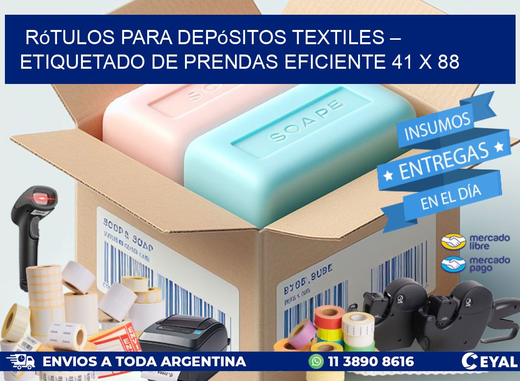 Rótulos para Depósitos Textiles – Etiquetado de Prendas Eficiente 41 x 88