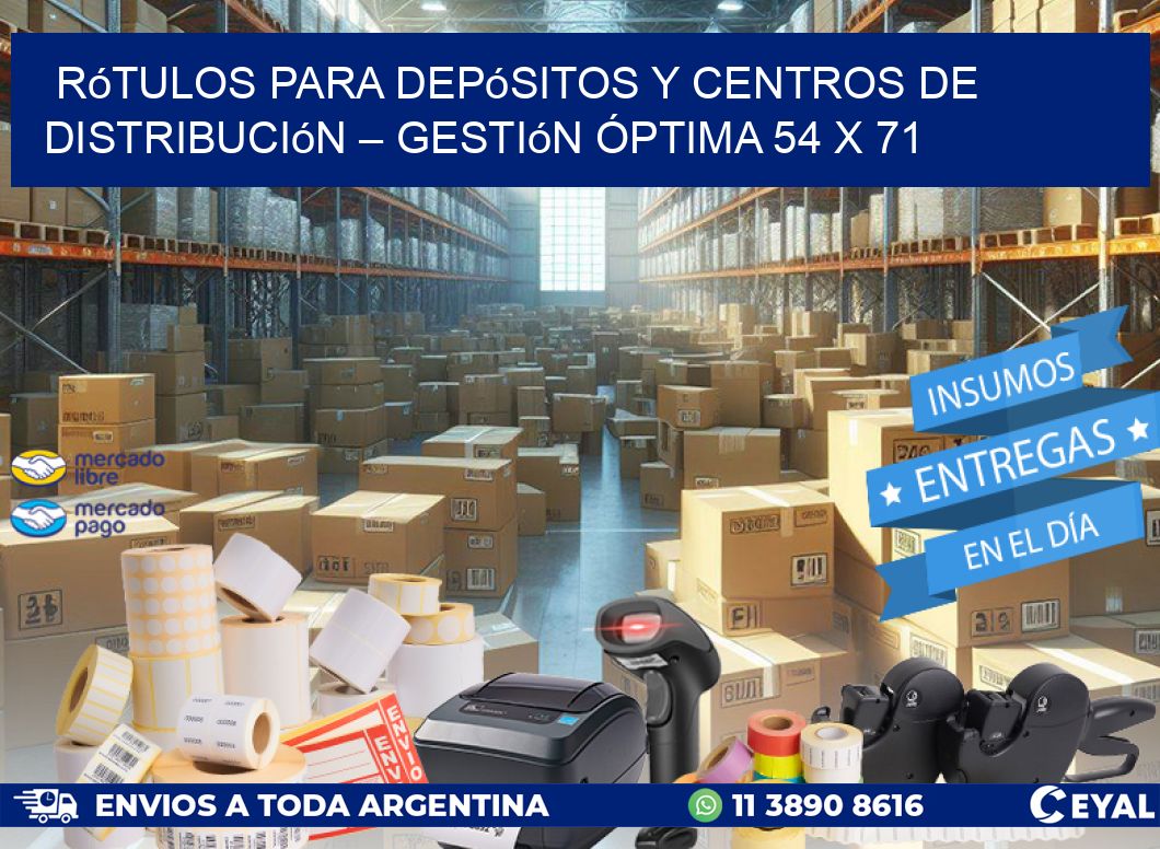 Rótulos para Depósitos y Centros de Distribución – Gestión Óptima 54 x 71