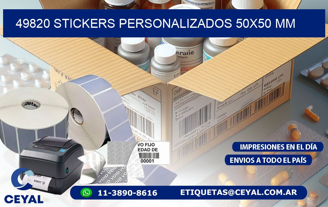 49820 STICKERS PERSONALIZADOS 50x50 mm