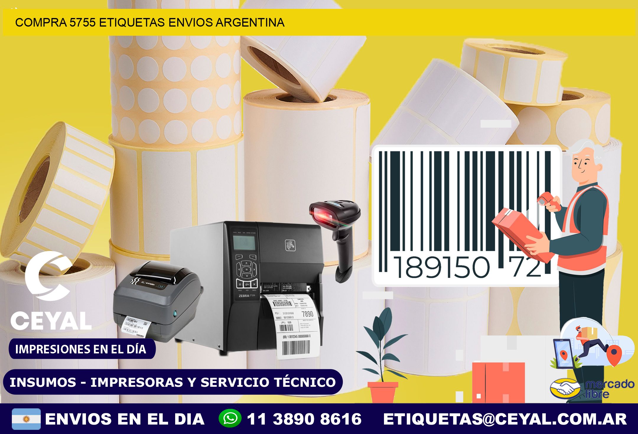 COMPRA 5755 ETIQUETAS ENVIOS ARGENTINA