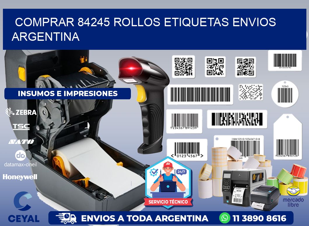 COMPRAR 84245 ROLLOS ETIQUETAS ENVIOS ARGENTINA