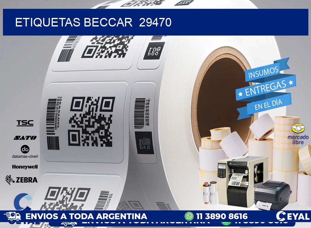 ETIQUETAS BECCAR  29470