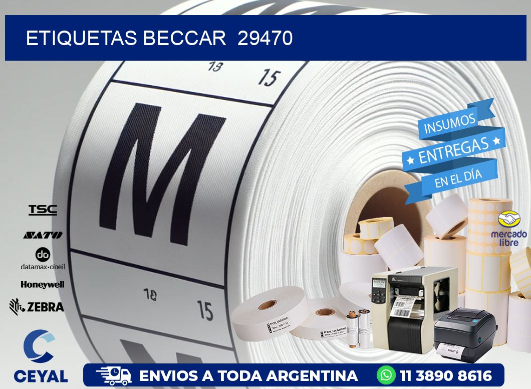 ETIQUETAS BECCAR  29470