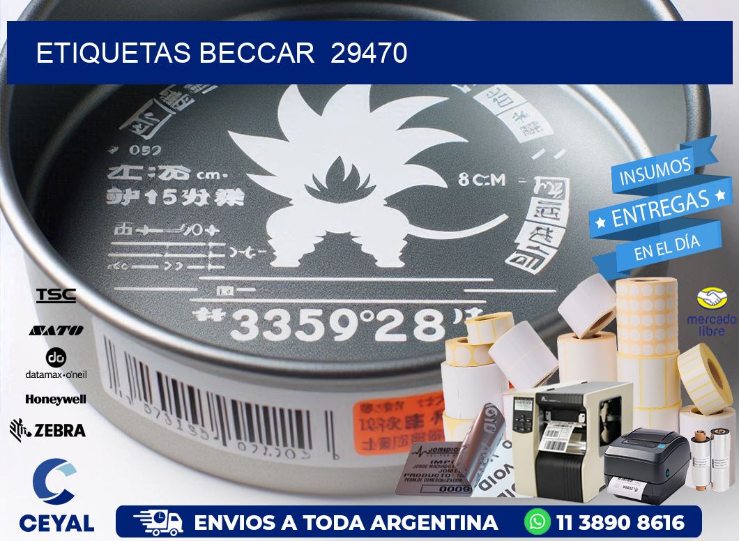 ETIQUETAS BECCAR  29470