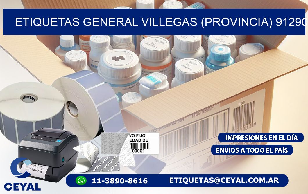 ETIQUETAS GENERAL VILLEGAS (PROVINCIA) 91290